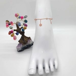 Rose Gold Color 925 Sterling Silver Anklet